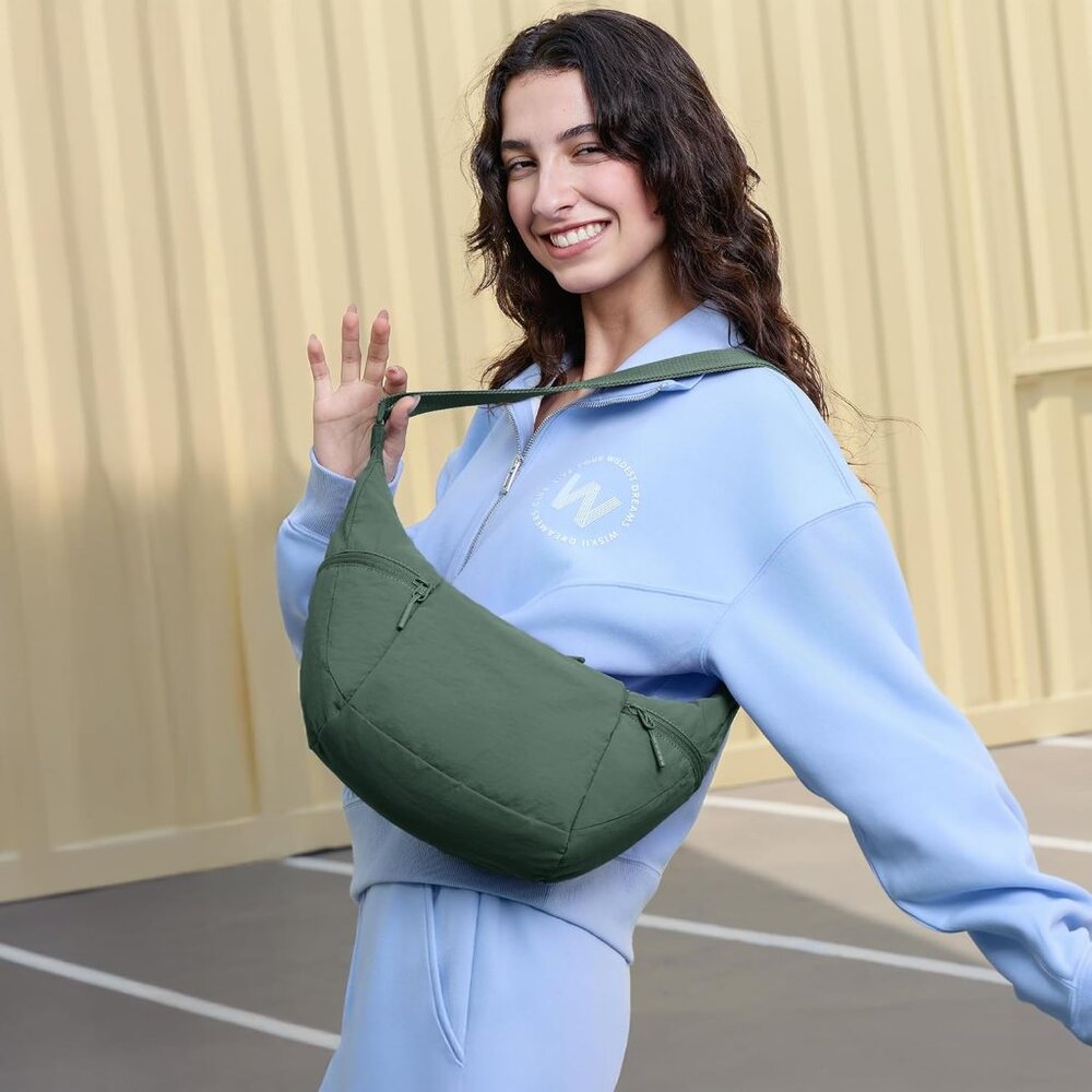 Adjustable Strap Nylon Dumpling Bag - Spacious & … - image 2